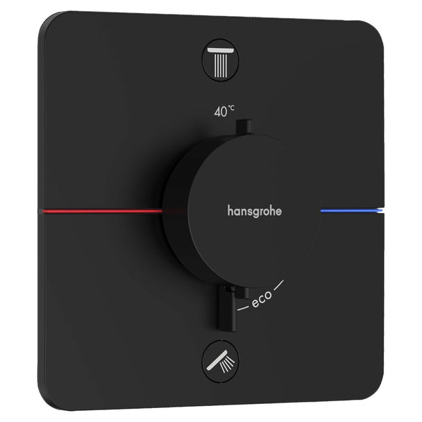 Hansgrohe ShowerSelect Comfort Q Termostat Ankastre 2 Çıkış Satin Siyah
