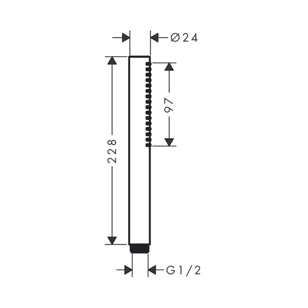 Hansgrohe Pulsify S 100 1 Jet Baton El Duşu Mat Bronz Ecosmart+