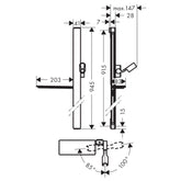 Hansgrohe Unica Duş Barı ve Duş Hortumu 90cm Beyaz/Krom