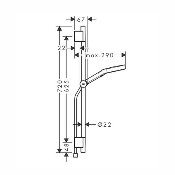 Hansgrohe Rainfinity 130 Sürgülü Duş Seti 0,65 m Mat Bronz 3 Jet EcoSmart