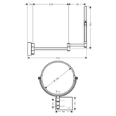 Hansgrohe AddStoris Makyaj Aynası Satin Siyah