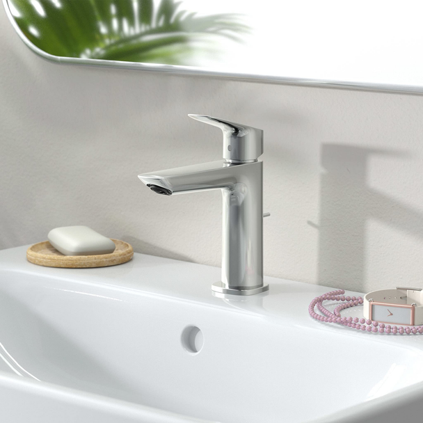 Hansgrohe Logis E Lavabo Bataryası 110 Sifon Kumandalı Fine Coolstart