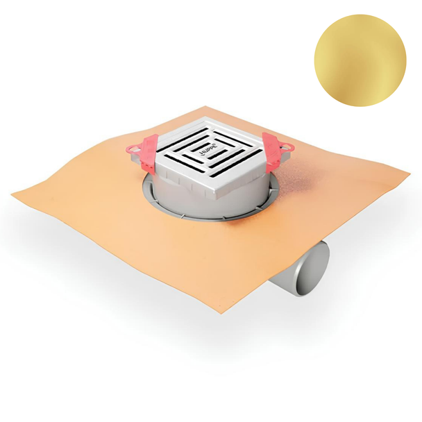 Hüppe MasterX Parlak Altın 10 x 10 cm Yalıtımlı Yandan Çıkışlı