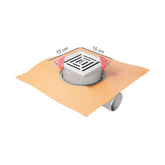 Hüppe MasterX Yalıtımlı Noktasal Su Gideri 15 x 15 cm Mat Yandan Çıkışlı