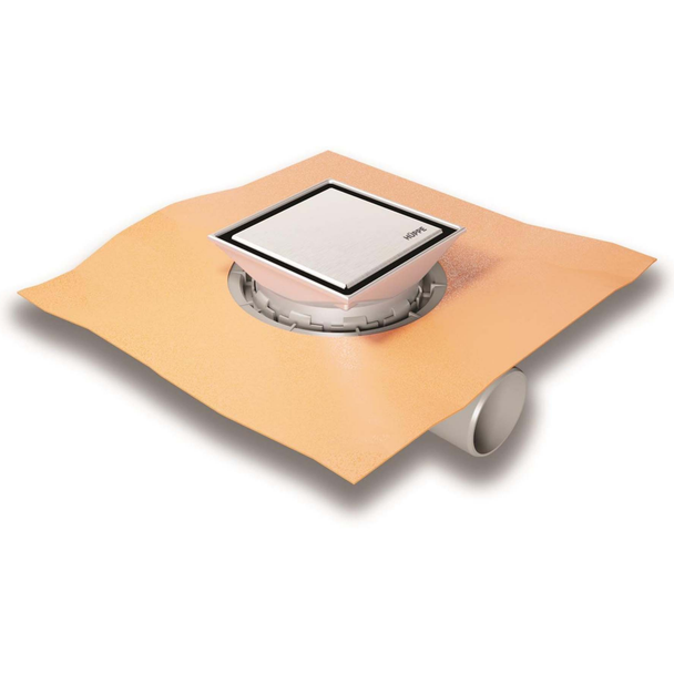 Hüppe MasterV Yalıtımlı Seramik Uyumlu Su Gideri 10 x 10 Mat Yandan Çıkışlı