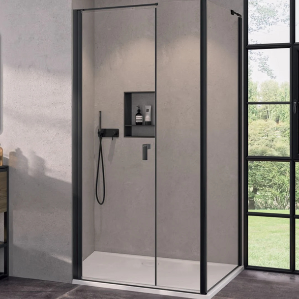 Hüppe Qube AK C SOLO T Ekstra Panelli Ön Cephe Duşakabin Şeffaf Cam