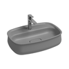 Isvea Fluido Tezgah Üzeri Çanak Lavabo Stone Grey 60 Cm Bas-Aç Set