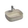 Isvea Fluido Fildişi Tezgah Üzeri Çanak Lavabo 47 cm Bas-Aç Set