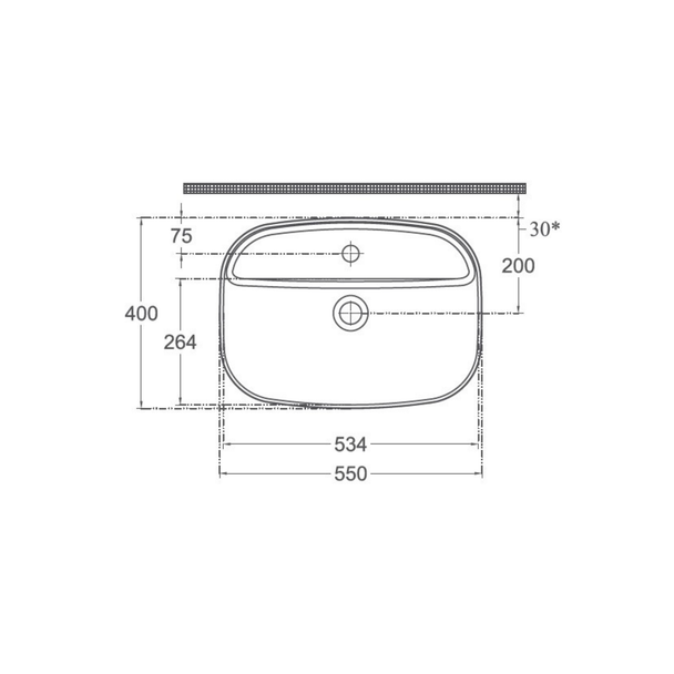 Isvea Infinity Inset Lavabo 55 cm