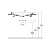 Isvea Infinity Inset Lavabo 55 cm
