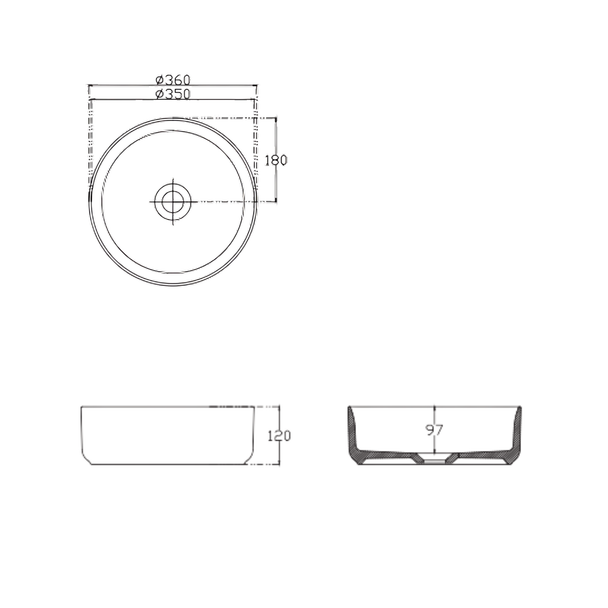 Isvea Infinity 36 cm Tezgah Üstü Lavabo