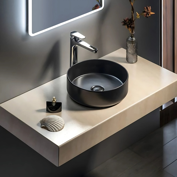 Isvea Infinity Antrasit Tezgah Üzeri Lavabo 36 cm