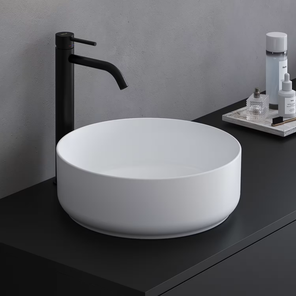 Isvea Infinity Mat Beyaz Tezgah Üzeri Lavabo 36 cm