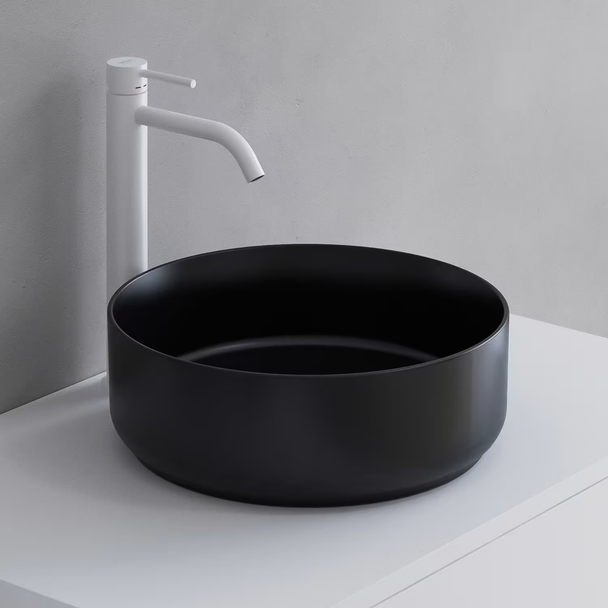 Isvea Infinity Mat Siyah Tezgah Üzeri Lavabo 36 cm