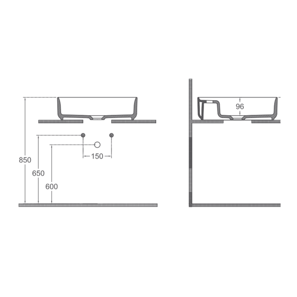 Isvea Infinity 42 cm Tezgah Üstü Lavabo