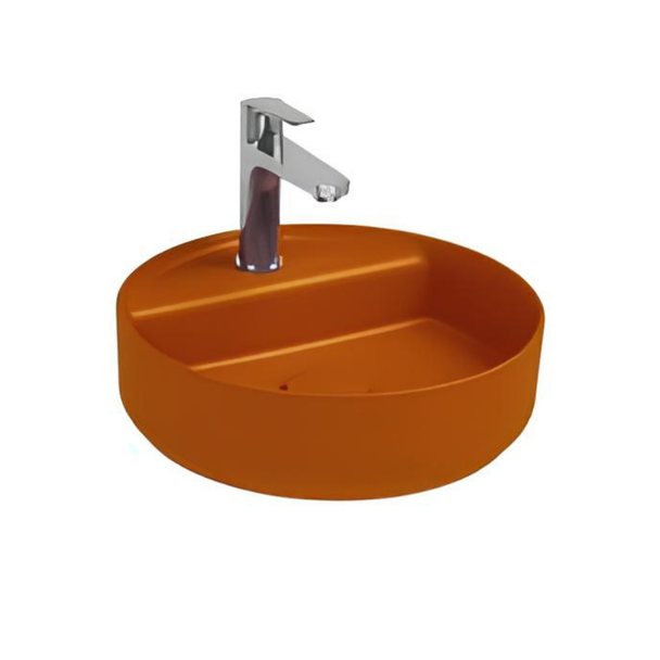 Isvea Infinity Terracotta Batarya Delikli Tezgah Üzeri Lavabo 42 cm