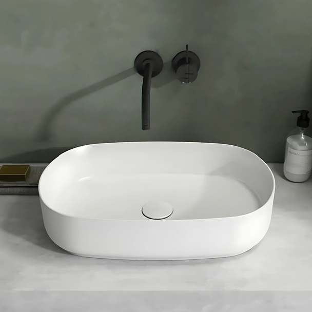 Isvea Infinity Mat Beyaz Tezgah Üzeri Lavabo 55 cm