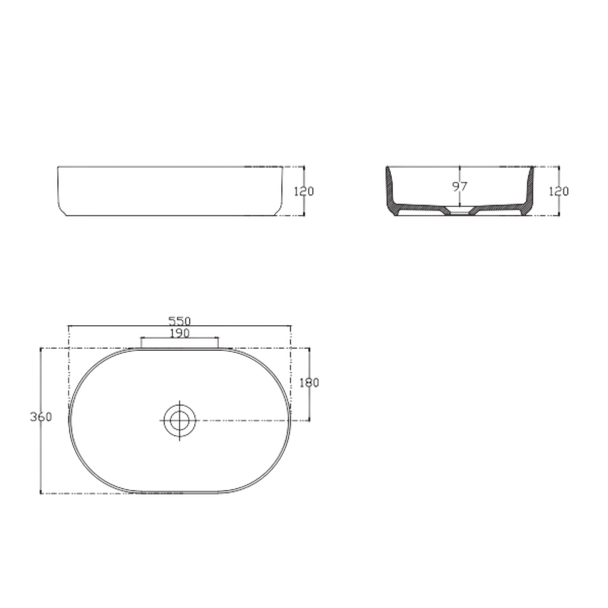 Isvea Infinity Rustik Bordo Tezgah Üzeri Lavabo 55 cm