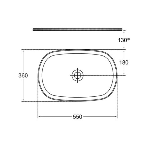 Isvea Infinity Vizon Tezgah Üzeri Lavabo 55cm