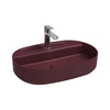 Isvea Infinity Rustik Bordo Batarya Delikli Tezgah Üzeri Lavabo 60 cm