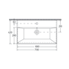 Isvea SistemaZ 70 cm Lavabo