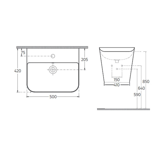 Isvea Sott Aqua Isvea Mavisi Asma Monoblok Lavabo 50 cm