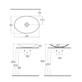 Isvea SistemaY 51 cm Tezgah Üstü Lavabo