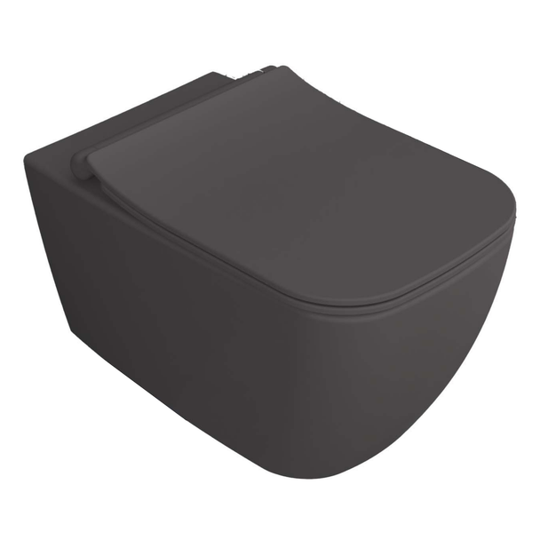 Isvea Vea Cubo Rimless Antrasit Asma Klozet