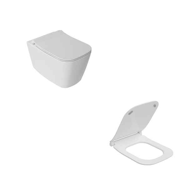 Isvea Vea Cubo Rimless Asma Klozet + Z80 Duroplast Klozet Kapağı Yavaş Kapanan