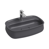 Isvea Fluido Tezgah Üzeri Çanak Lavabo Antrasit 60cm Bas-Aç Set