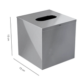 Omg Mendil Kutusu 13 x 13 cm Parlak Paslanmaz Çelik