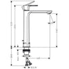 Hansgrohe Rebris S Lavabo Bataryası 240 CoolStart Kumandalı