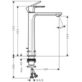 Hansgrohe Rebris S Lavabo Bataryası 240 CoolStart Kumandalı