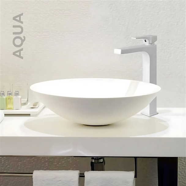 Newarc Aqua Çanak Tipi Lavabo Bataryası Beyaz