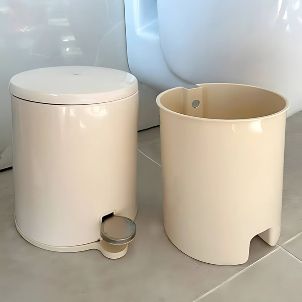 Primanova Cigo Bej Pedallı Çöp Kovası 6 L