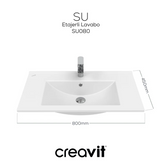 Creavit Su 45 x 80 cm Lavabo
