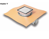 Hüppe MasterV Yalıtımlı Noktasal Su Gideri 10 x 10 cm Mat Siyah Yandan Çıkışlı