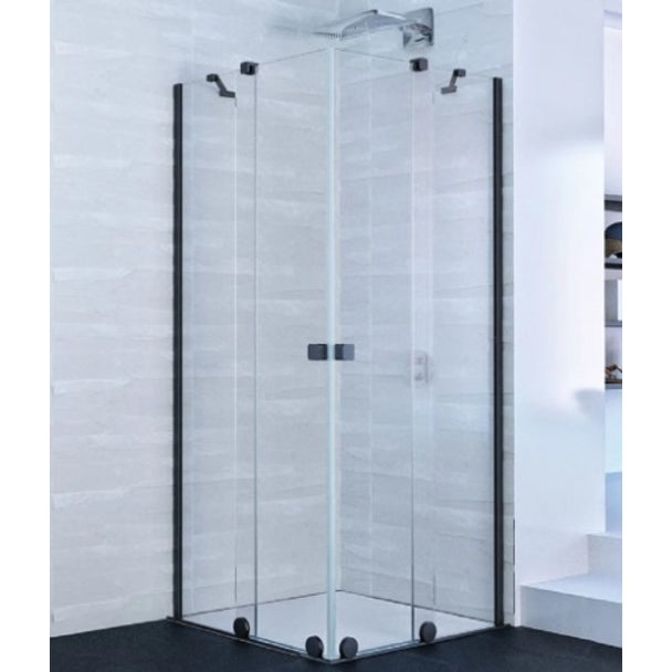 Hüppe Xtensa KY K K2S2 T 90X90 Parlak Gümüş Profil Füme Cam