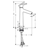 Hansgrohe Talis S Lavabo Bataryası 190  Sifon Kumandalı