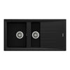 Teka Stone 60 B TG Metalik Siyah Eviye 1-½ Hazne