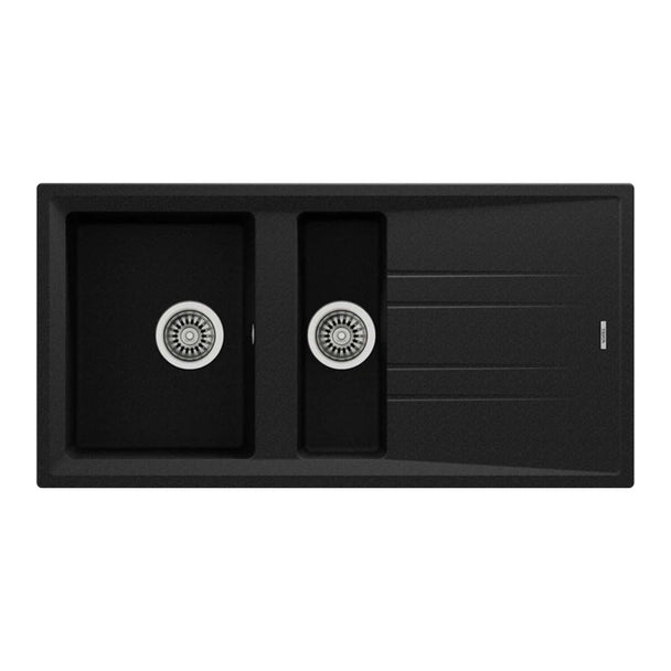 Teka Stone 60 B TG Metalik Siyah Eviye 1-½ Hazne