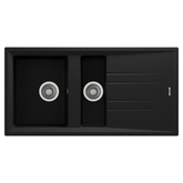 Teka Stone 60 B TG Metalik Siyah Eviye 1-½ Hazne