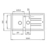 Teka Stone 60 B TG Metalik Siyah Eviye 1-½ Hazne