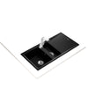 Teka Stone 60 B TG Metalik Siyah Eviye 1-½ Hazne