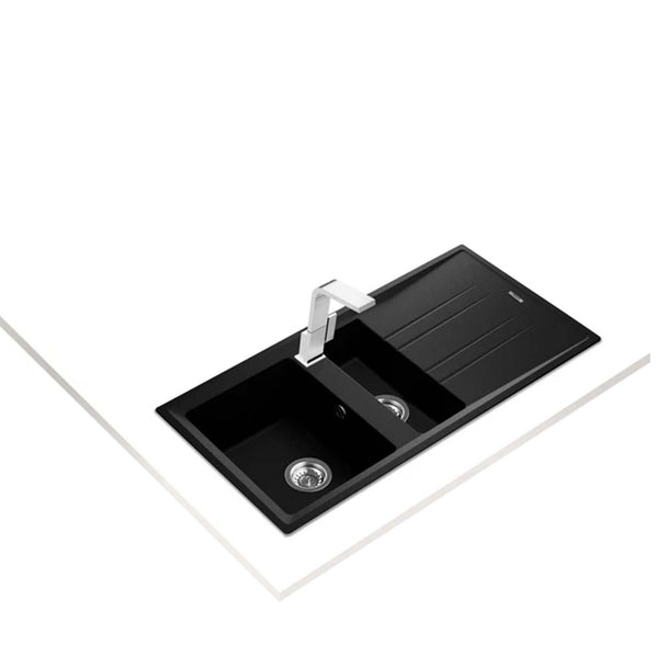 Teka Stone 60 B TG Metalik Siyah Eviye 1-½ Hazne