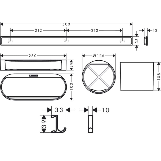 Hansgrohe Wallstoris Banyo Paketi Siyah