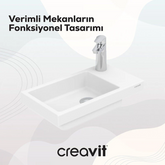 Creavit Elmas 25 x 45 cm Lavabo