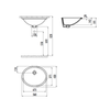 Creavit 37 x 47 cm Tezgah Altı Lavabo