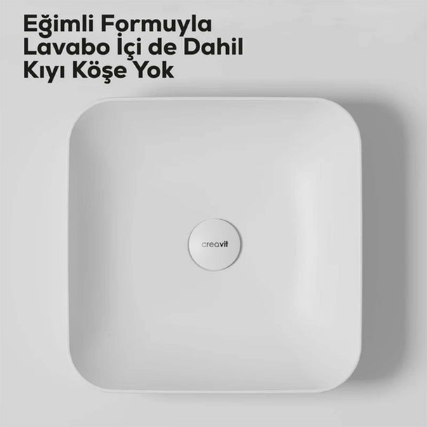 Creavit Ultra Kare Çanak Lavabo 40 cm