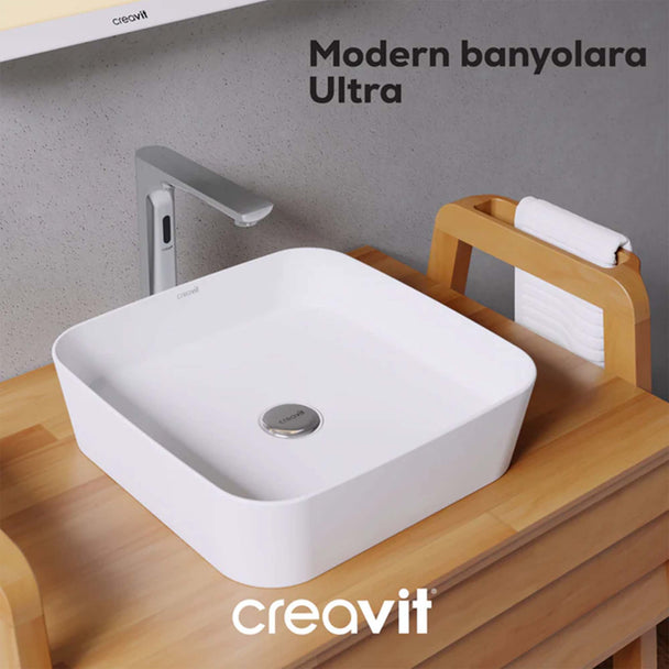 Creavit Ultra Kare Çanak Lavabo 40 cm